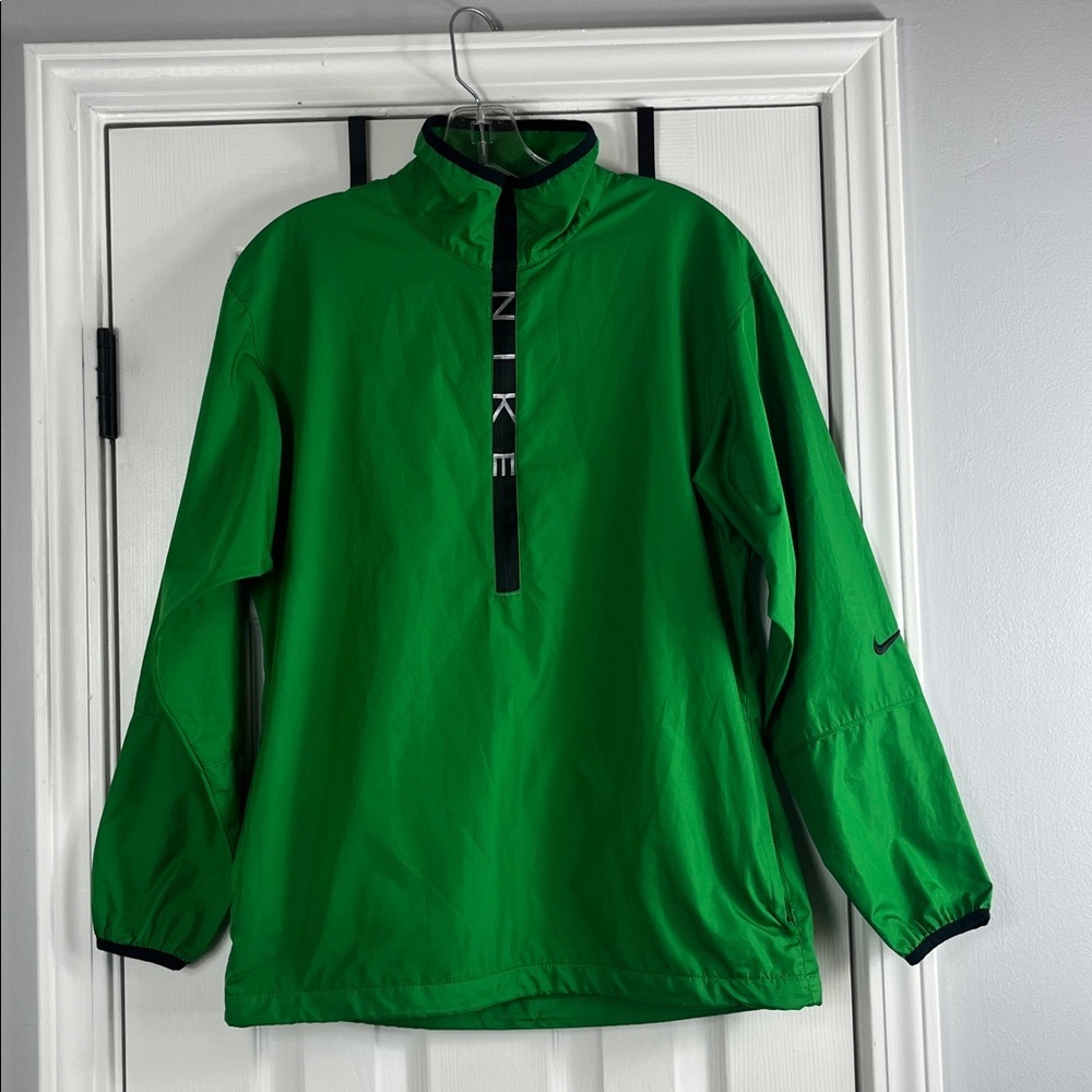 Nike Black & Green Long Sleeve Windbreaker